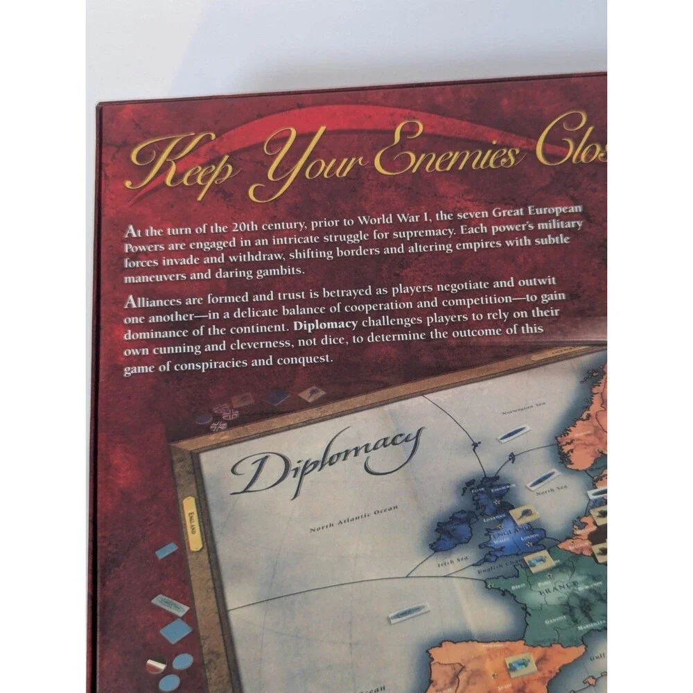Diplomacy Board Game by Avalon Hill  50th Anniversary Wizards 2008 Complete